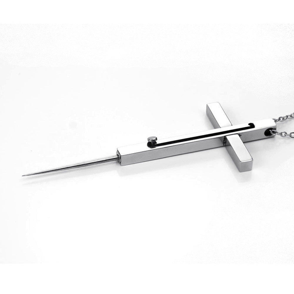 Self-defense weapon cross necklace