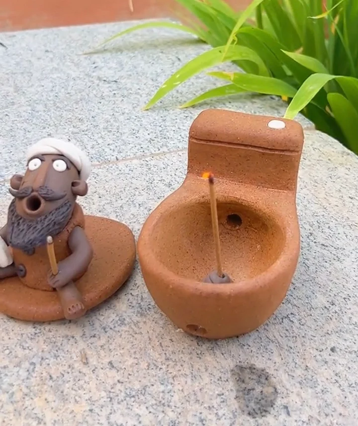 Handmade Bath Guy Ceramic Incense Holder