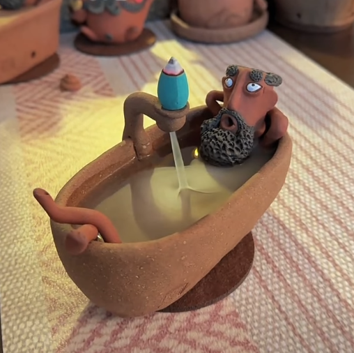 Handmade Bath Guy Ceramic Incense Holder