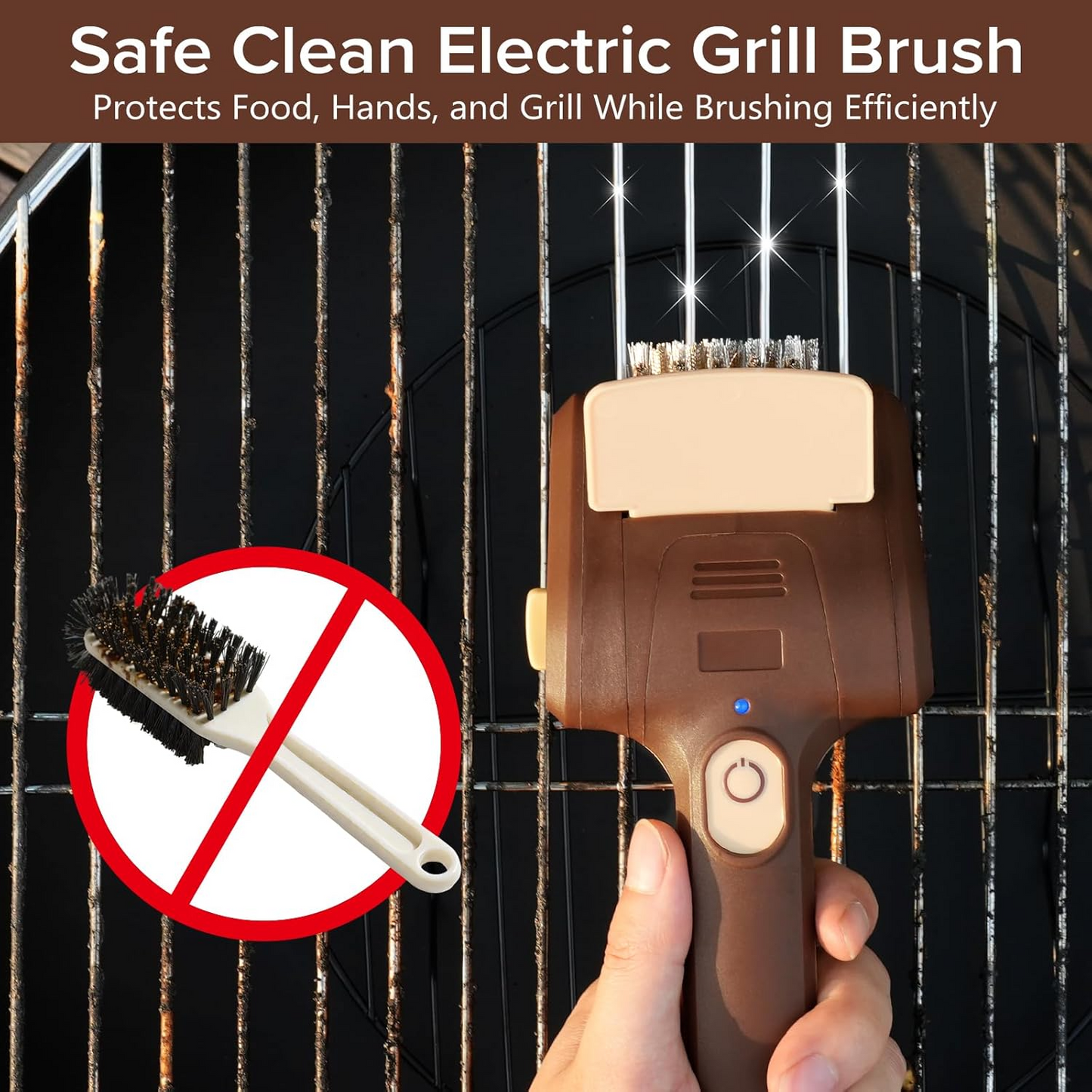 Cordless Electric Grill Cleaning Brush