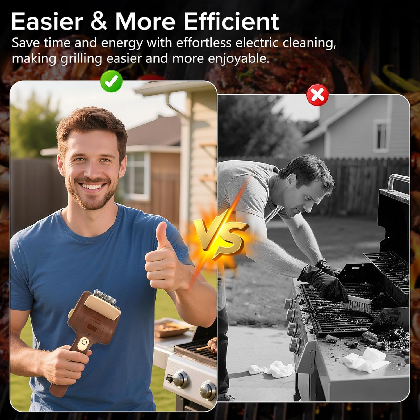 Cordless Electric Grill Cleaning Brush