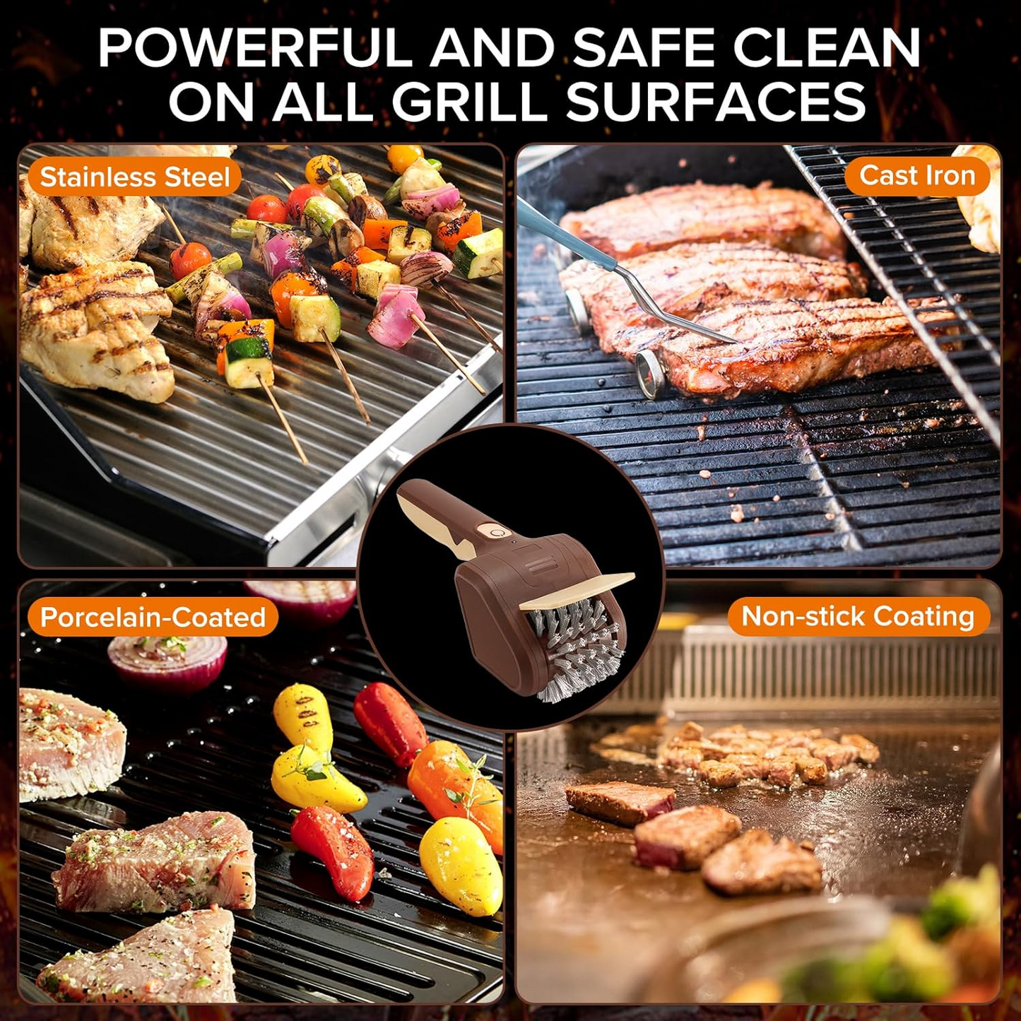 Cordless Electric Grill Cleaning Brush